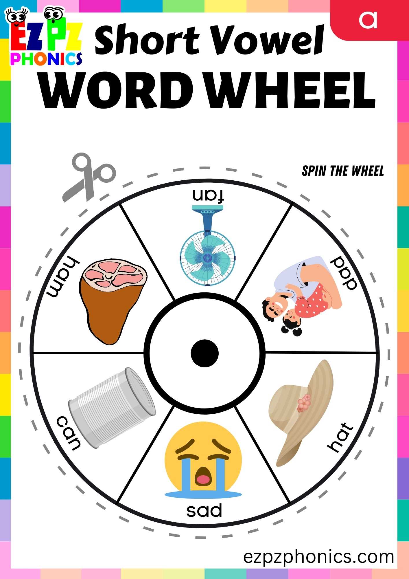 Set 2 Short A Word Wheel Phonics